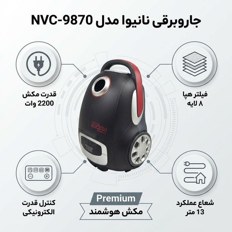جارو برقی نانیوا مدل ۹۸۷۰