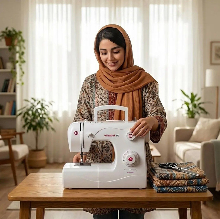 چرخ خیاطی کاچیران الیزابت مدل ۳۱۰ با درب